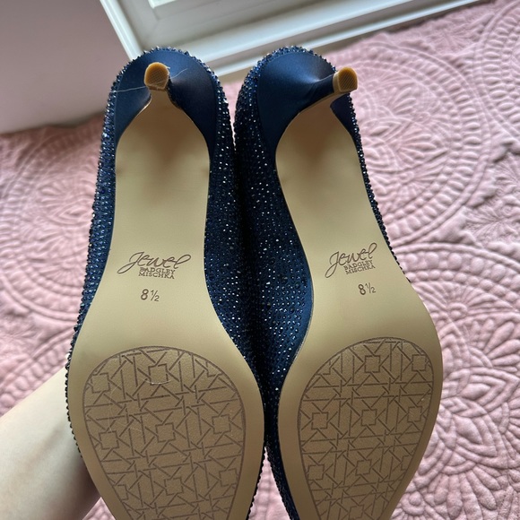 Brand new blue gem badgley mishka heels - Picture 1 of 4